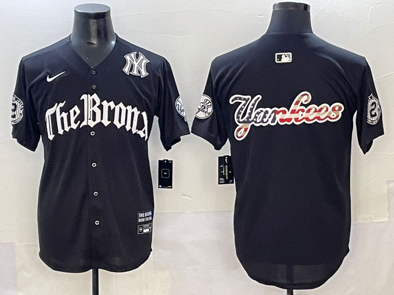 Men 2025 New York Yankees Blank Black Five generations Joint Name Nike MLB Jersey style 9
